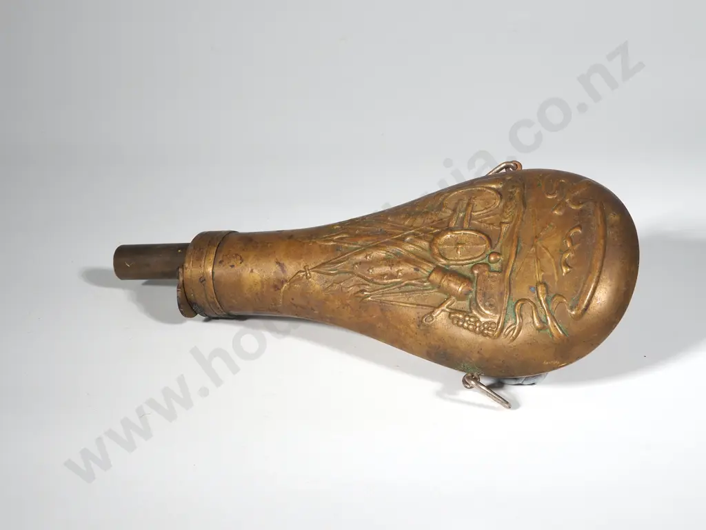U.S. Brass Powder Flask Image 1++
