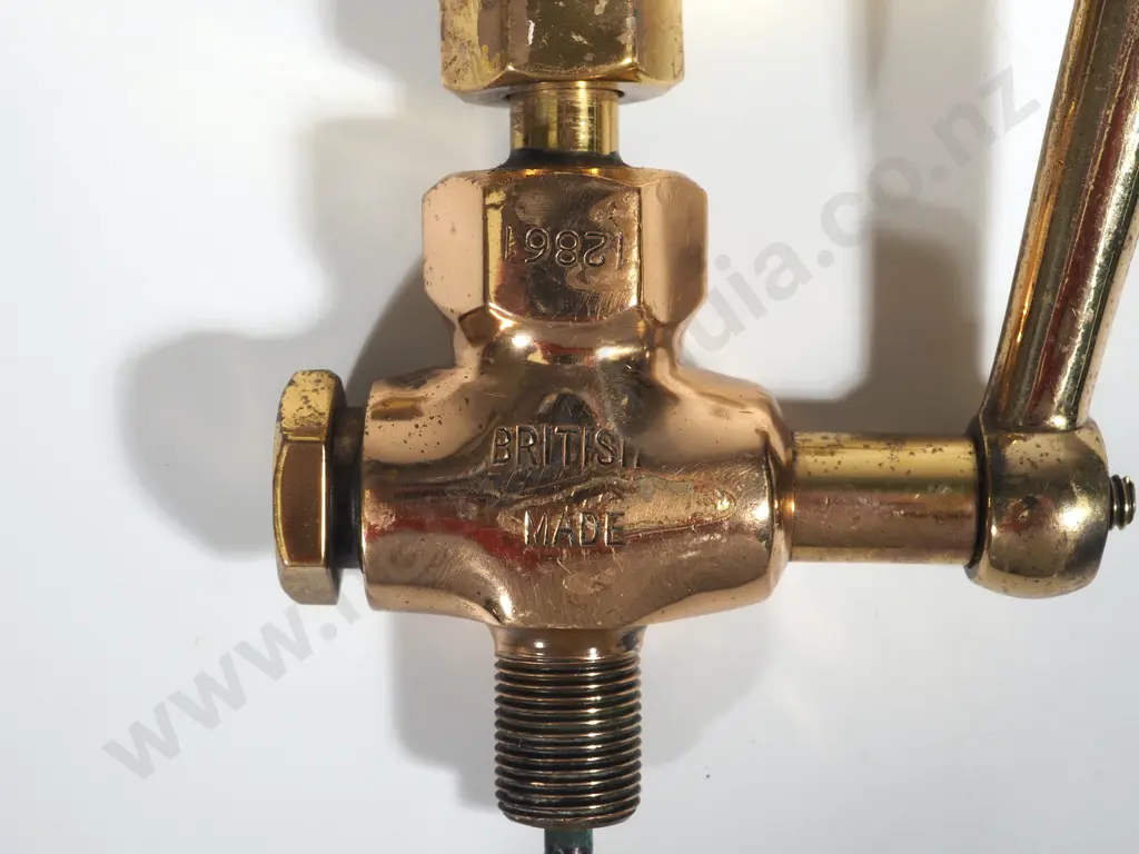 Brass Floyd Calibrated Vacuum Pressure Gauge w Handle Image 1++