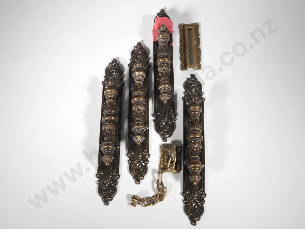 Four Retro Brass Door Handles with Screws  Image 1++