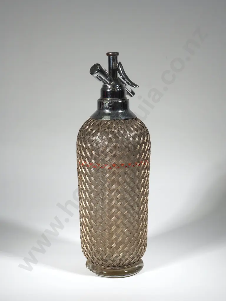 Vintage Glass & Metal Casing Soda Siphon A/F Image 1++