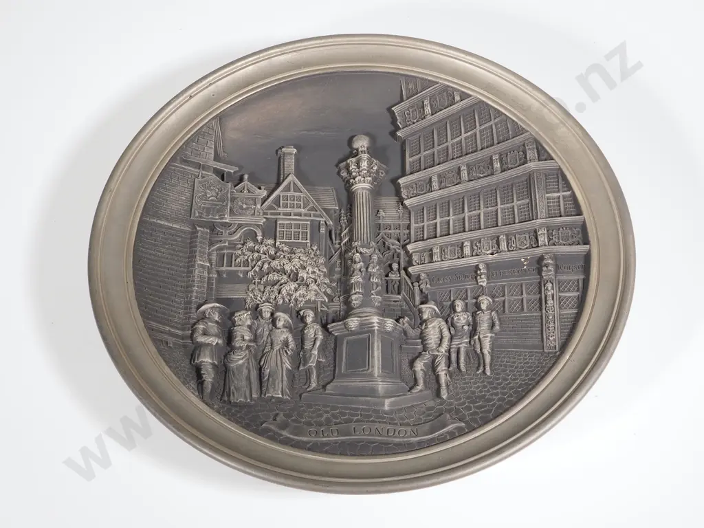 Vintage Signed JM Johann Maresch Decorative Three D Plaque "Old London" Image 1++