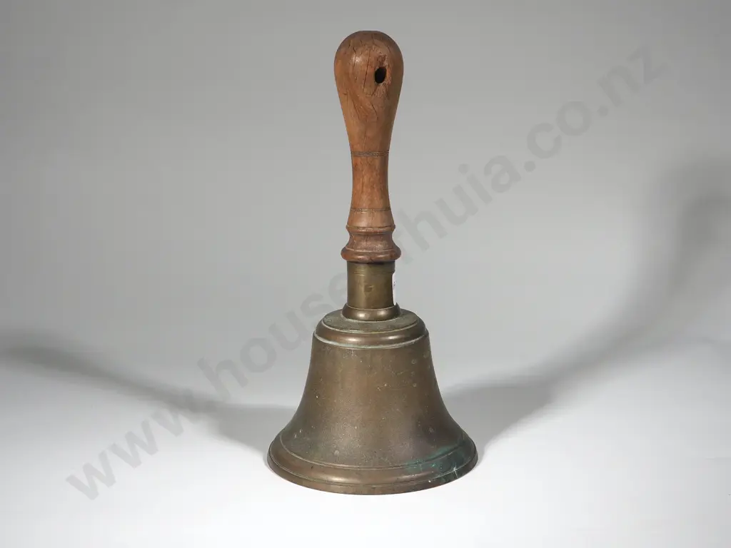 Vintage Brass School Bell With Original  Striker  Image 1++