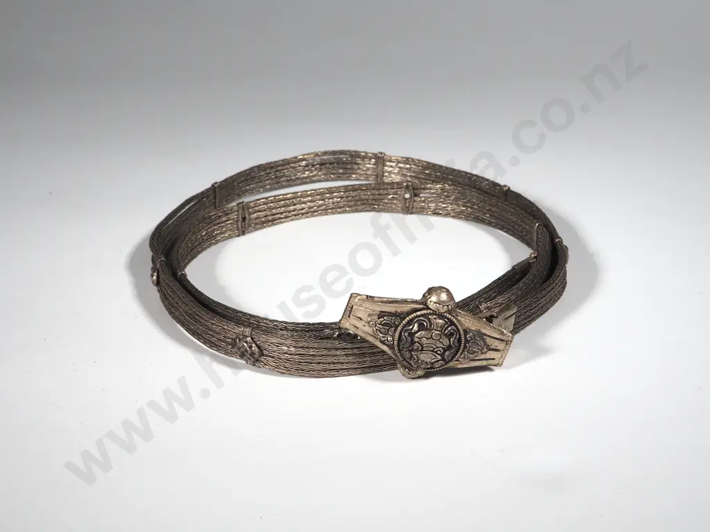 Antique Ethnic  Belt. Rajasthani Indian Trichinopoloy Woven Snake Chain Image 1++