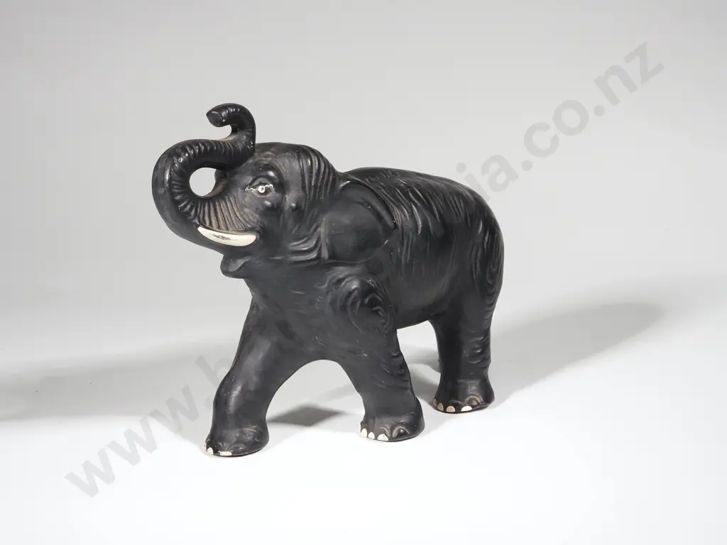 1930s Black Sylvac Elephant Matt Finish Hallmarked Made in England 769 Image 1++