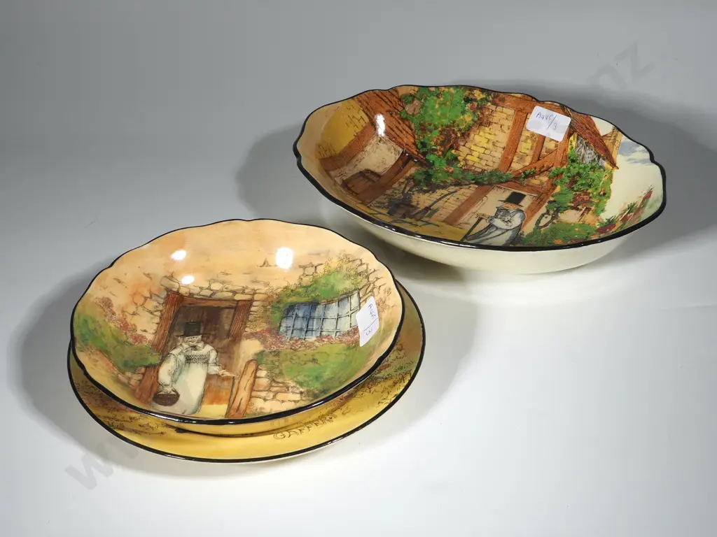 Two Royal Doulton Gaffer Series Bowls  & A Plate Image 1++