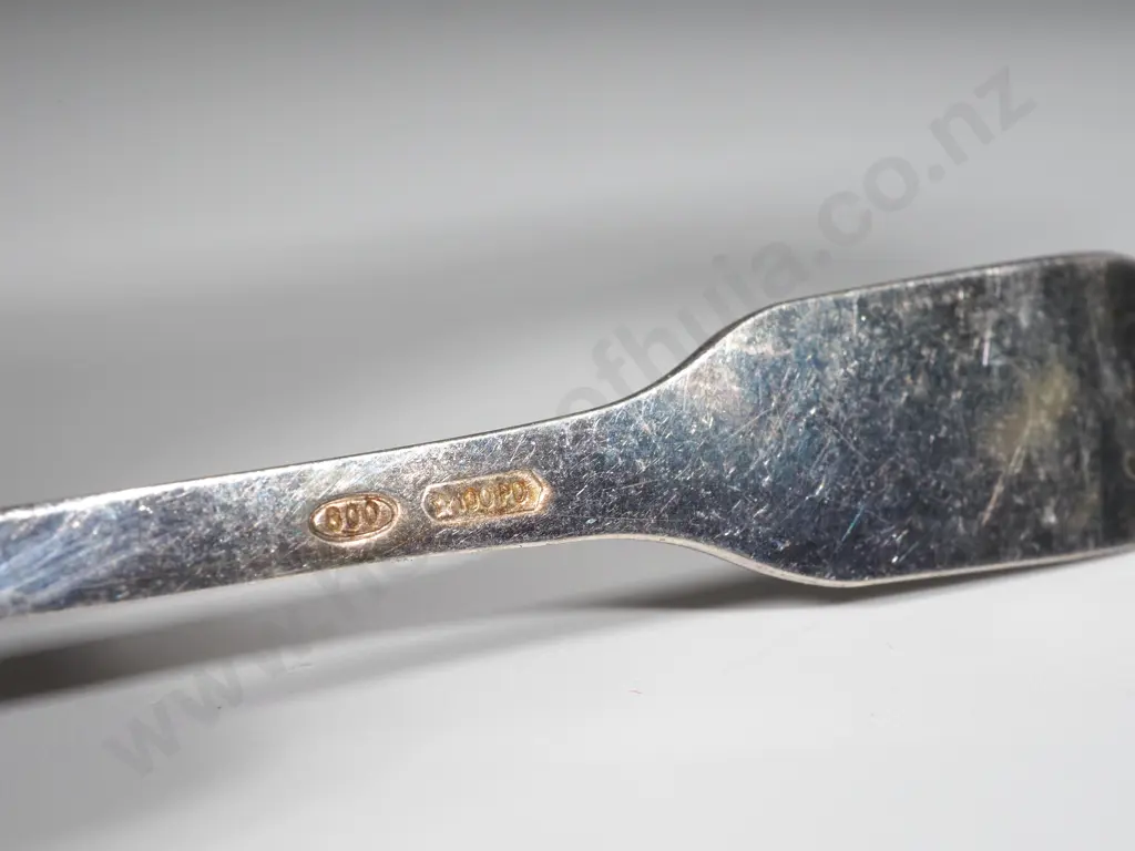 Set Of Four Sterling Silver Fiddle Pattern Teaspoons Image 1++