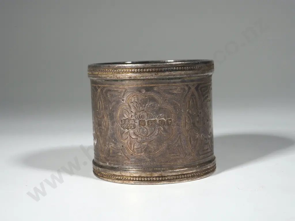 Sterling Silver HeavyEngraved  Napkin/ Serviette Ring Image 1++