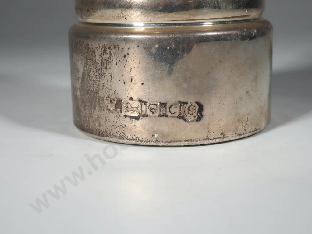 Antique Sterling Silver Salt Mill English Hallmarks Image 1++
