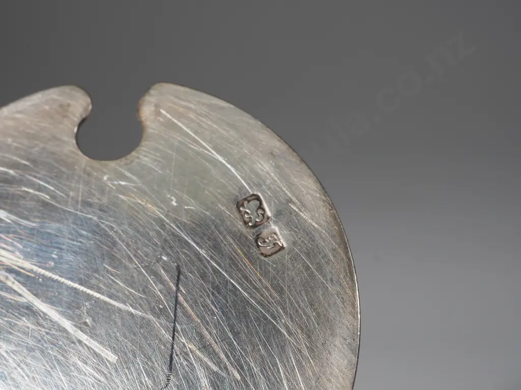 Sterling Silver Mustard Pot w Glass & Spoon Image 1++