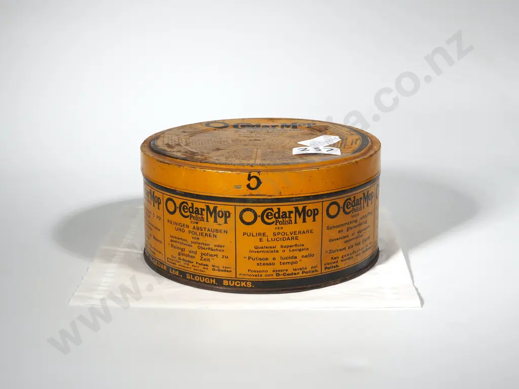 O-Cedar Mop Polish Tin - No.5 Battleship Image 1++