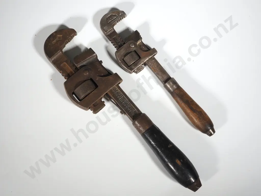 Two U.S.A Made Pipe Wrenches Image 1++