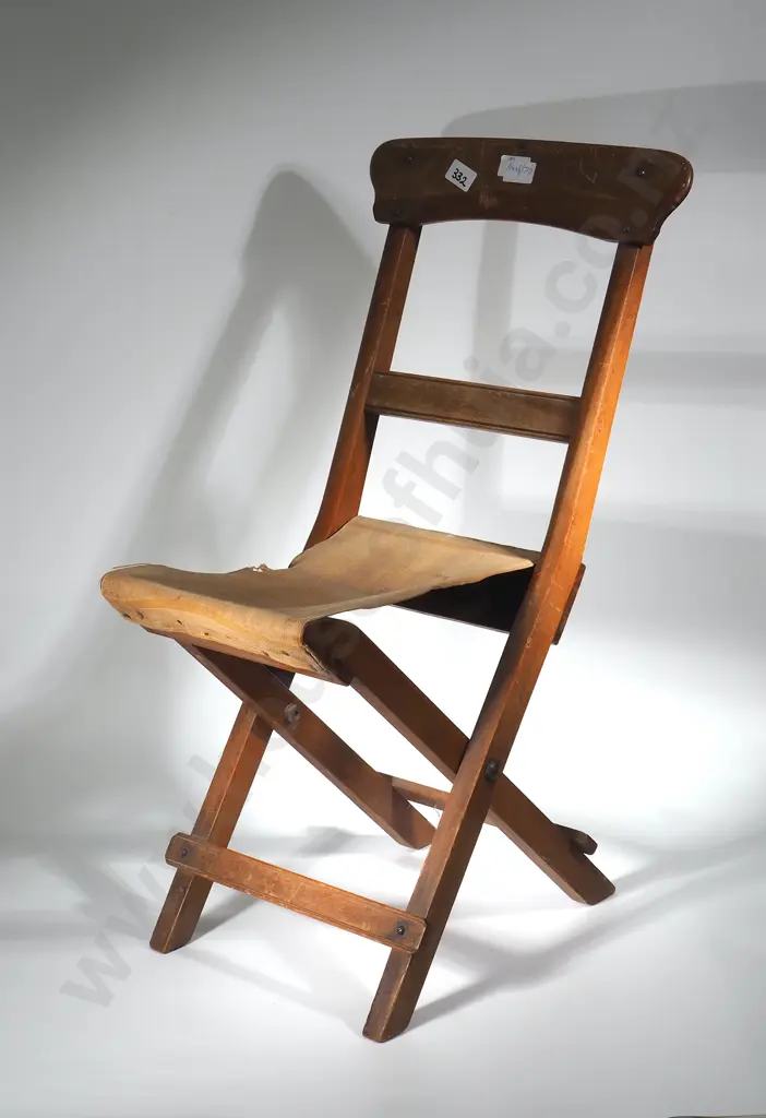 Antique Childs Campaign Chair Image 1++