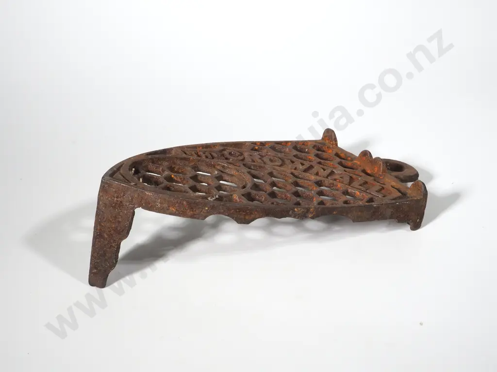 Cast Iron Antique "Crownall" Trivet Image 1++