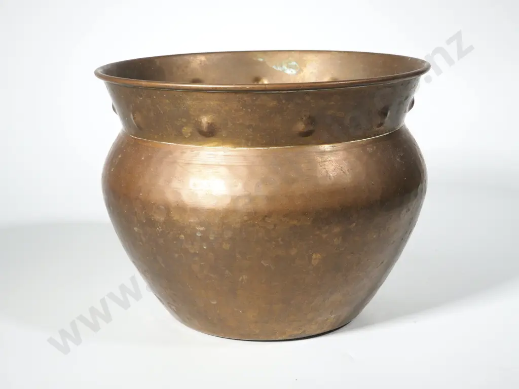 Vintage Brass Arts & Crafts Small Jardinere Image 1++