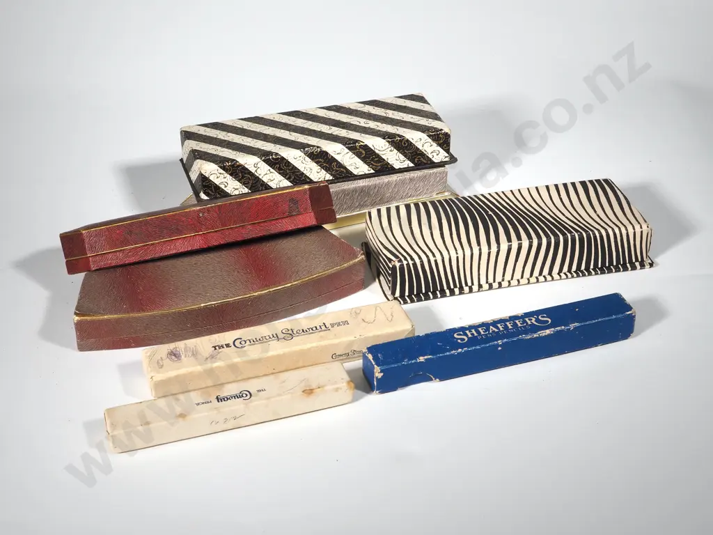 Seven Vintage Country Stewart Pen Cases Image 1++