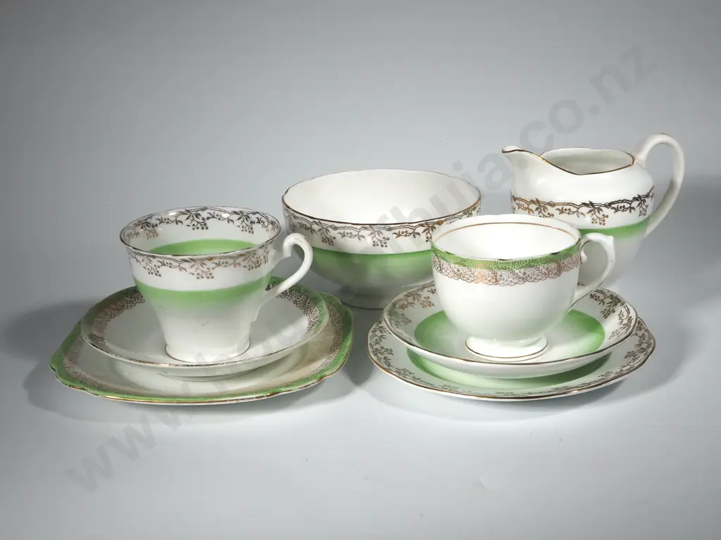 Selection of Two Trios, Jug & Sugar Bowl; Salisbury China Image 1++