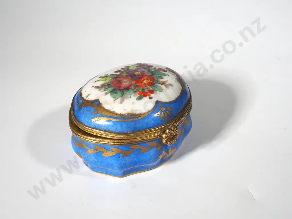 Dresden Hand Painted Trinket Box with Ormulu Mounts  Image 1++