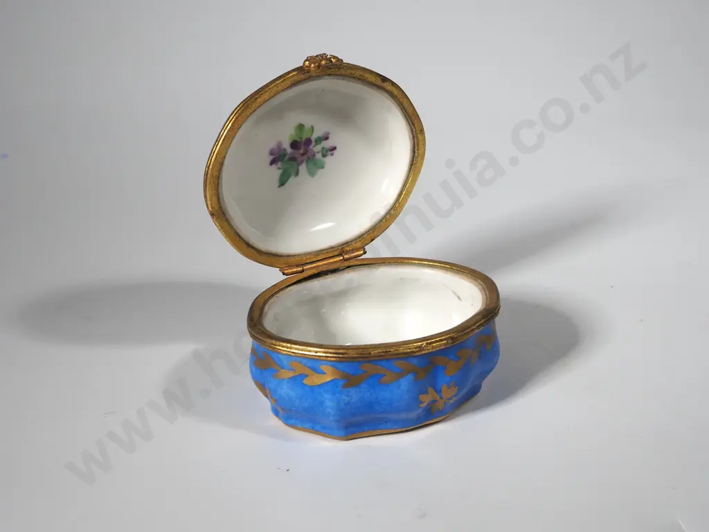 Dresden Hand Painted Trinket Box with Ormulu Mounts  Image 1++
