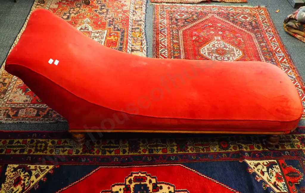 Regency Style Chaise Longue In Pink Dralon  Image 1++