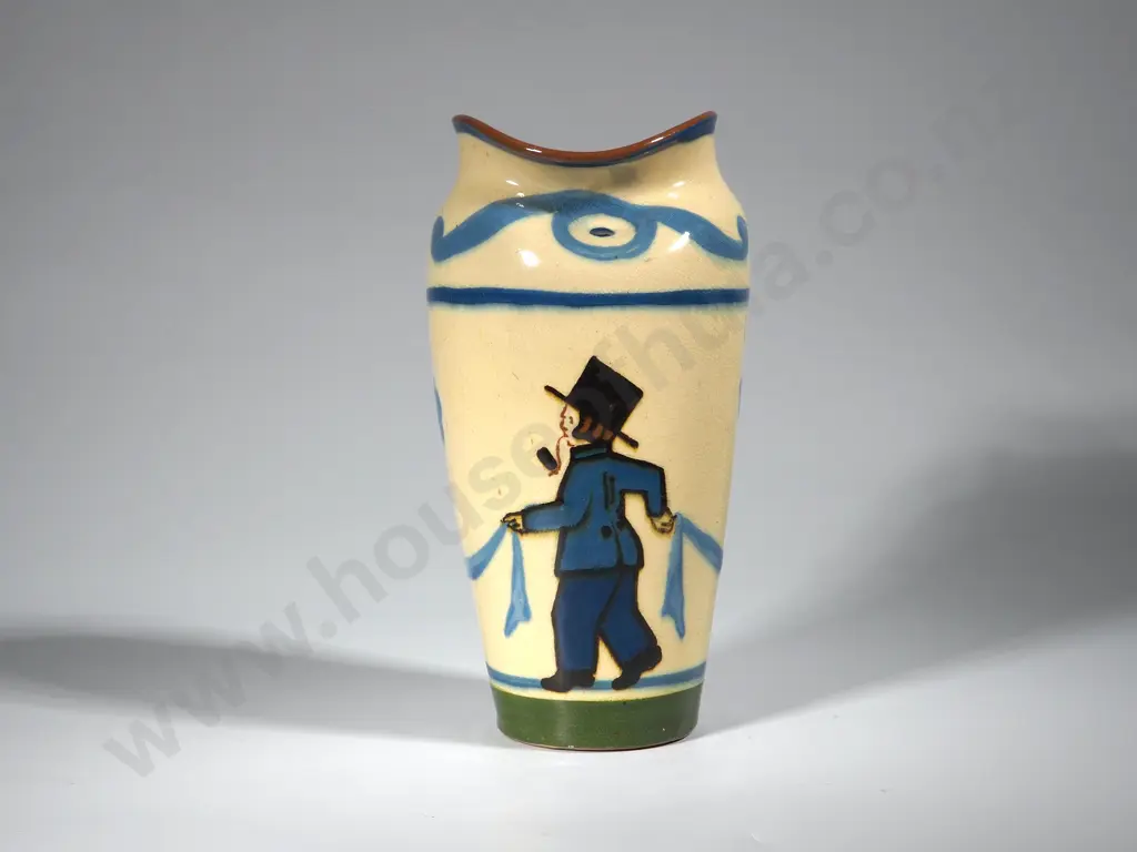 Torquay-ware Vase w Children Image 1++