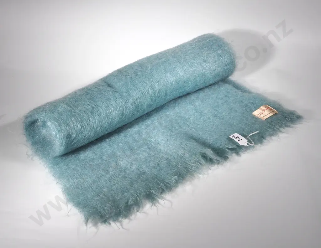 Pale Blue Mohair Shawl. 480 x 1700mm Image 1++