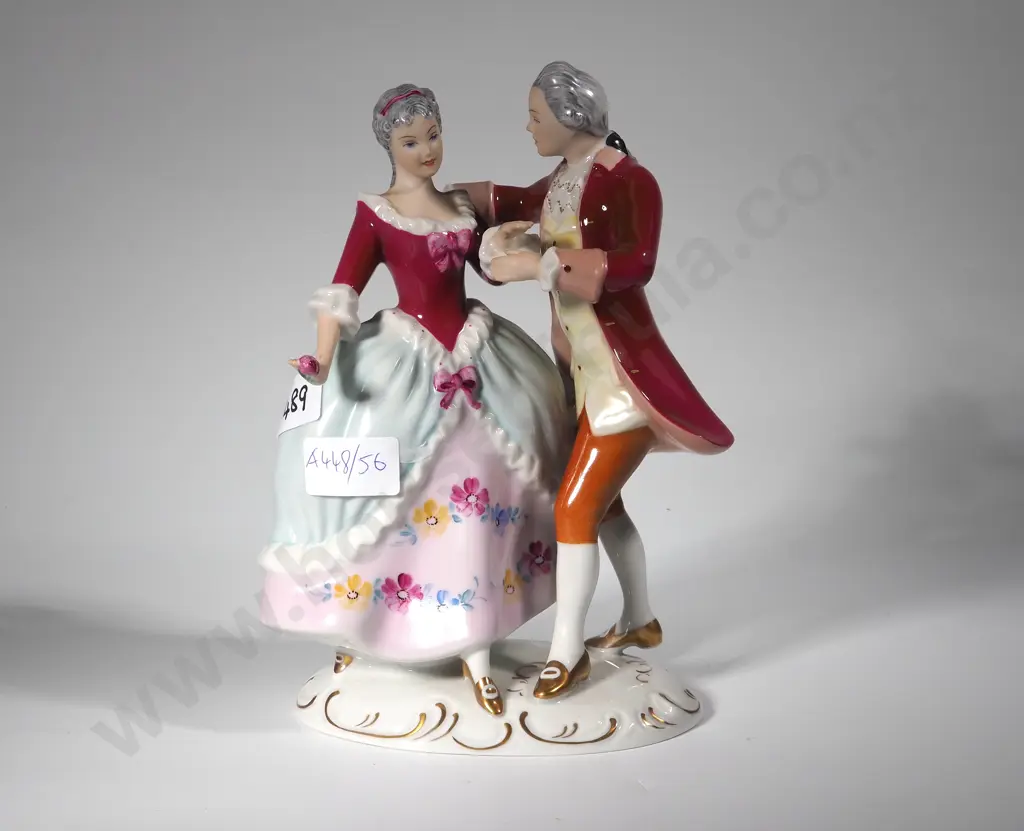 Royal Dux Porcelain of Classical Figures Dancing Image 1++