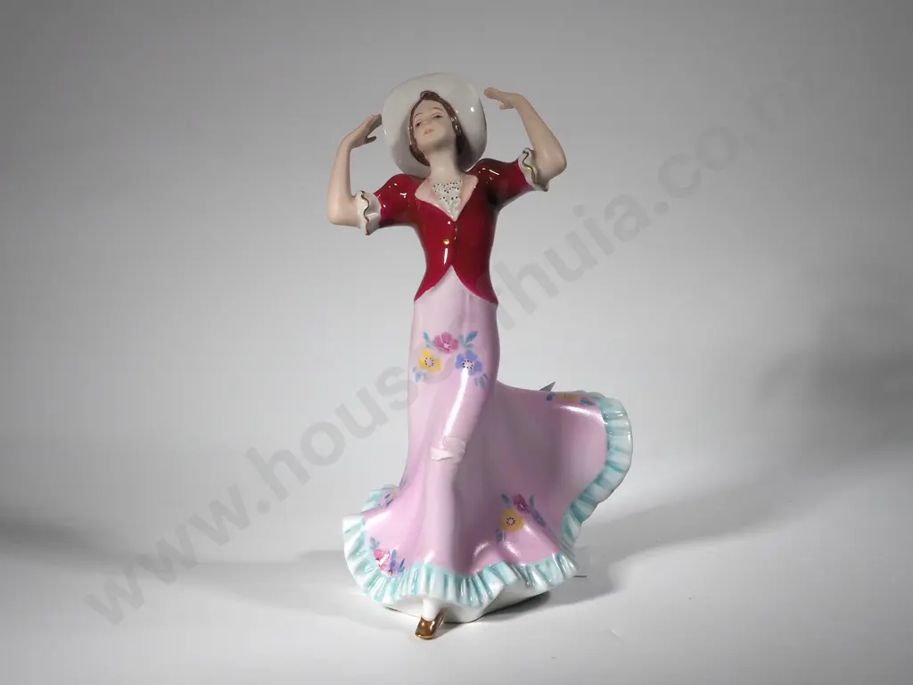 Royal Dux Porcelain of a Woman - A Gust of Wind Image 1++
