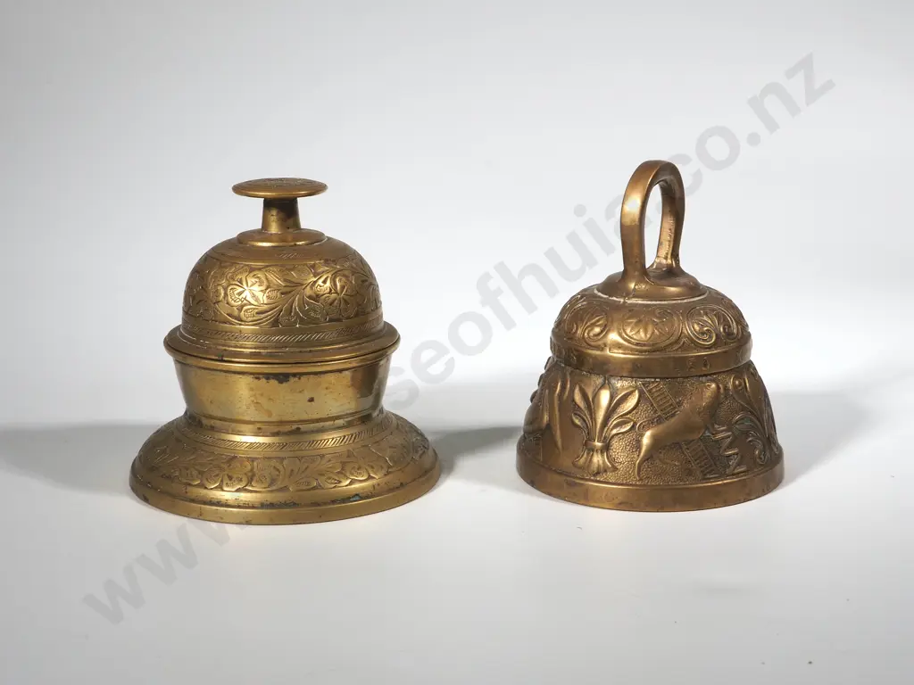 Two Decorative Brass Bells Image 1++