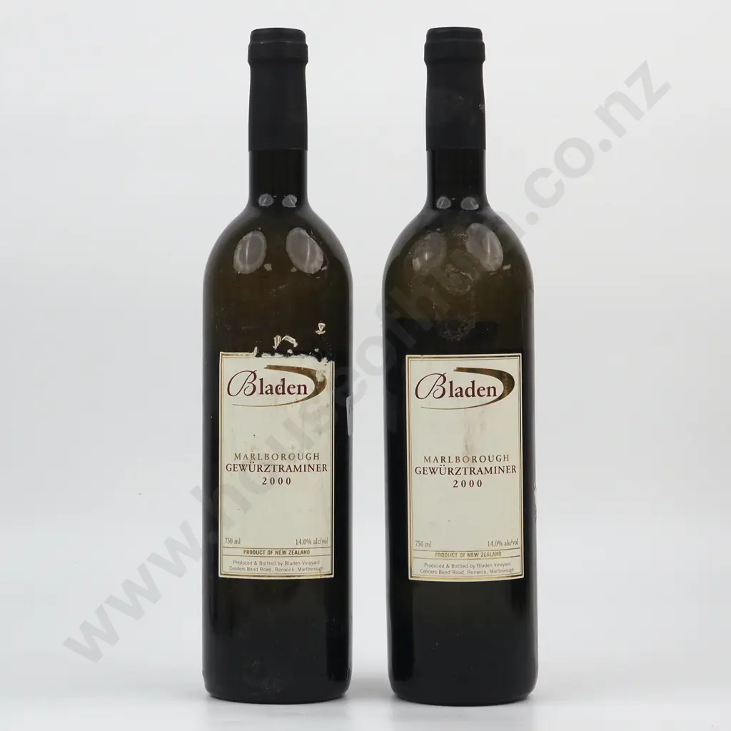Two Bottles 2000 Bladen  Gewurtztraminer - Marlborough. Image 1++