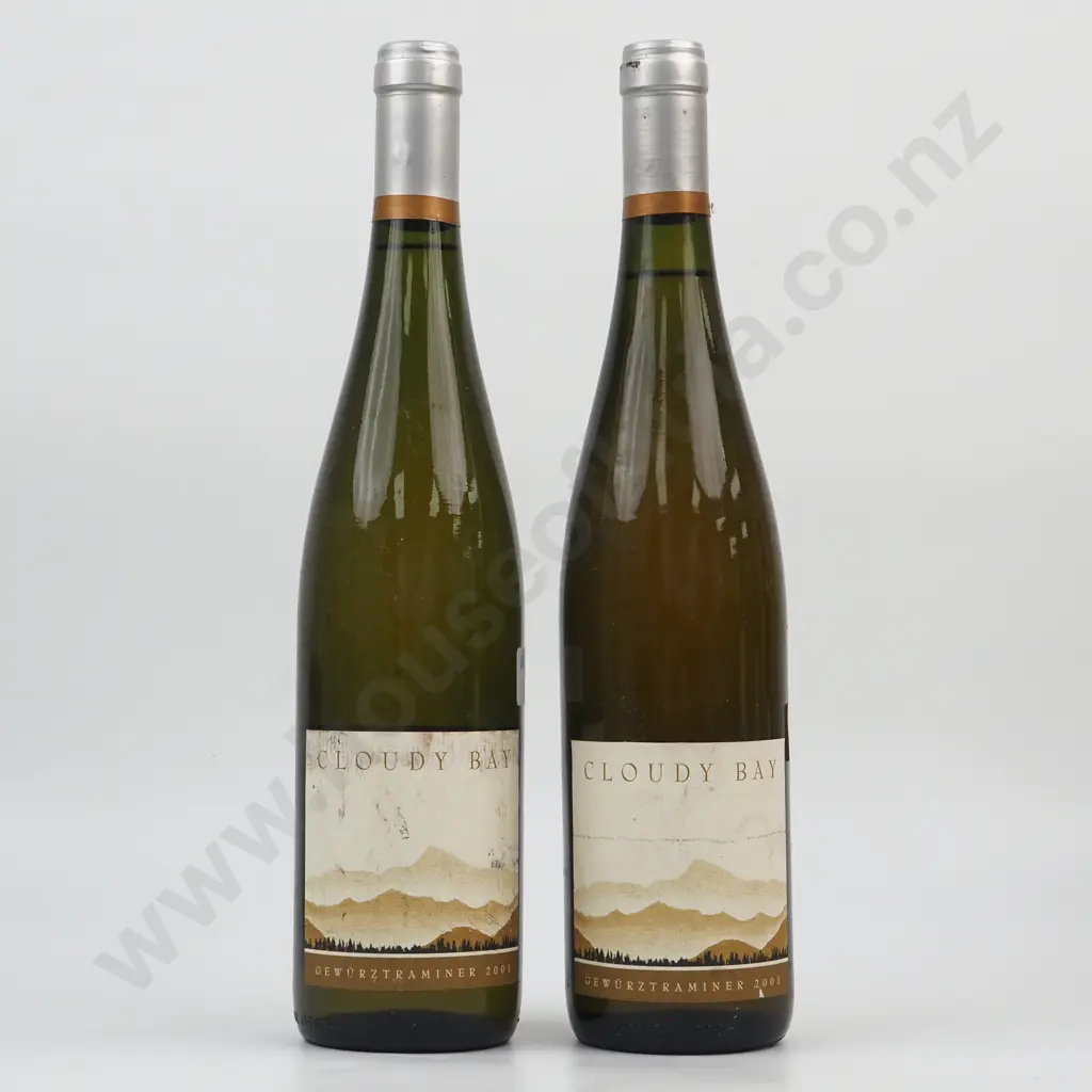 Two Bottles 2001 Cloudy Bay Gewürztraminer - Marlborough. Image 1++