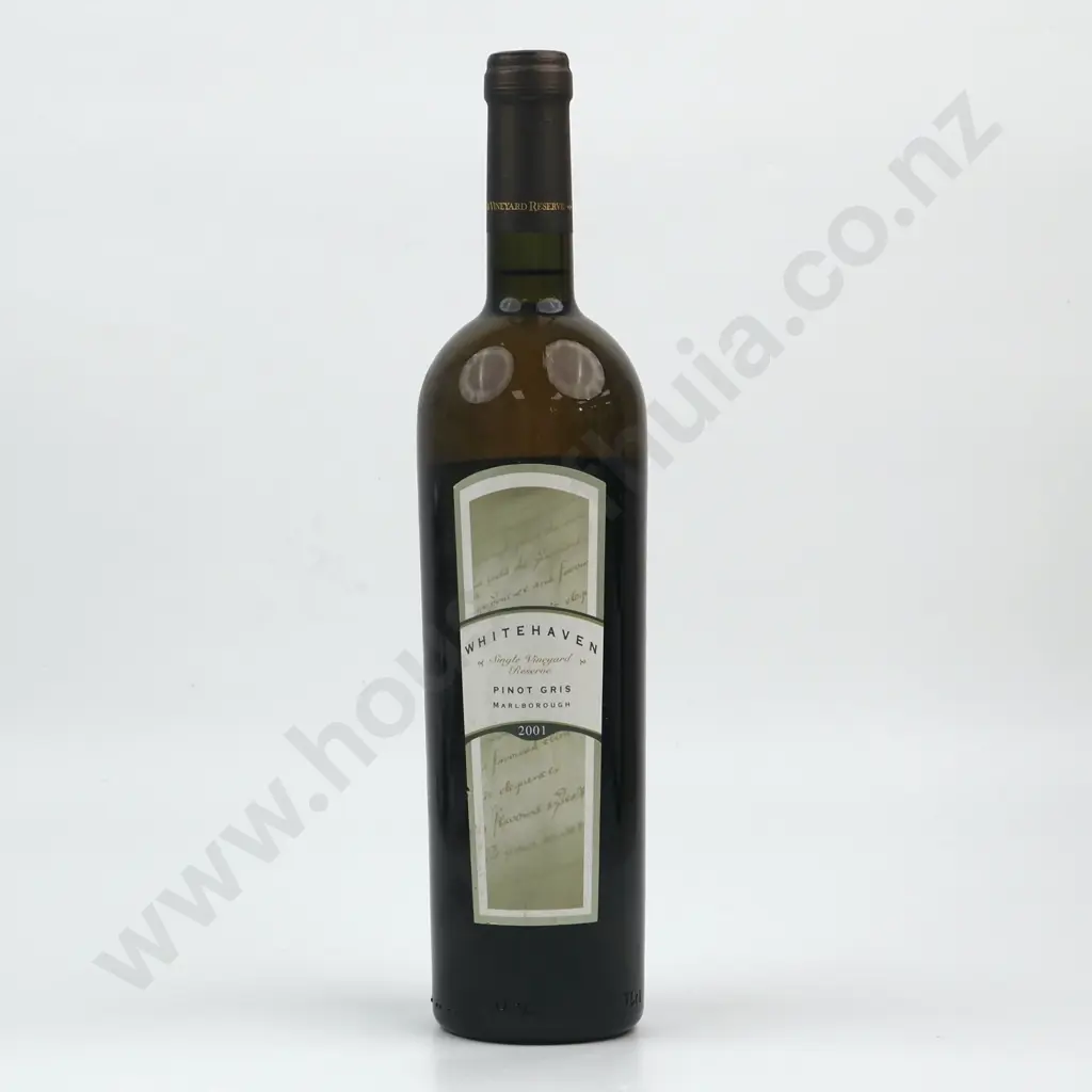 2001 Whitehaven Single Vineyard Reserve Pinot Gris - Marlborough. Image 1++