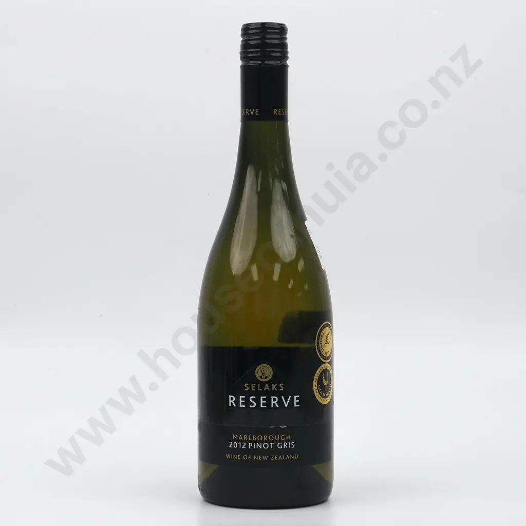 2012 Selaks Reserve Pinot Gris. Marlborough. Image 1++