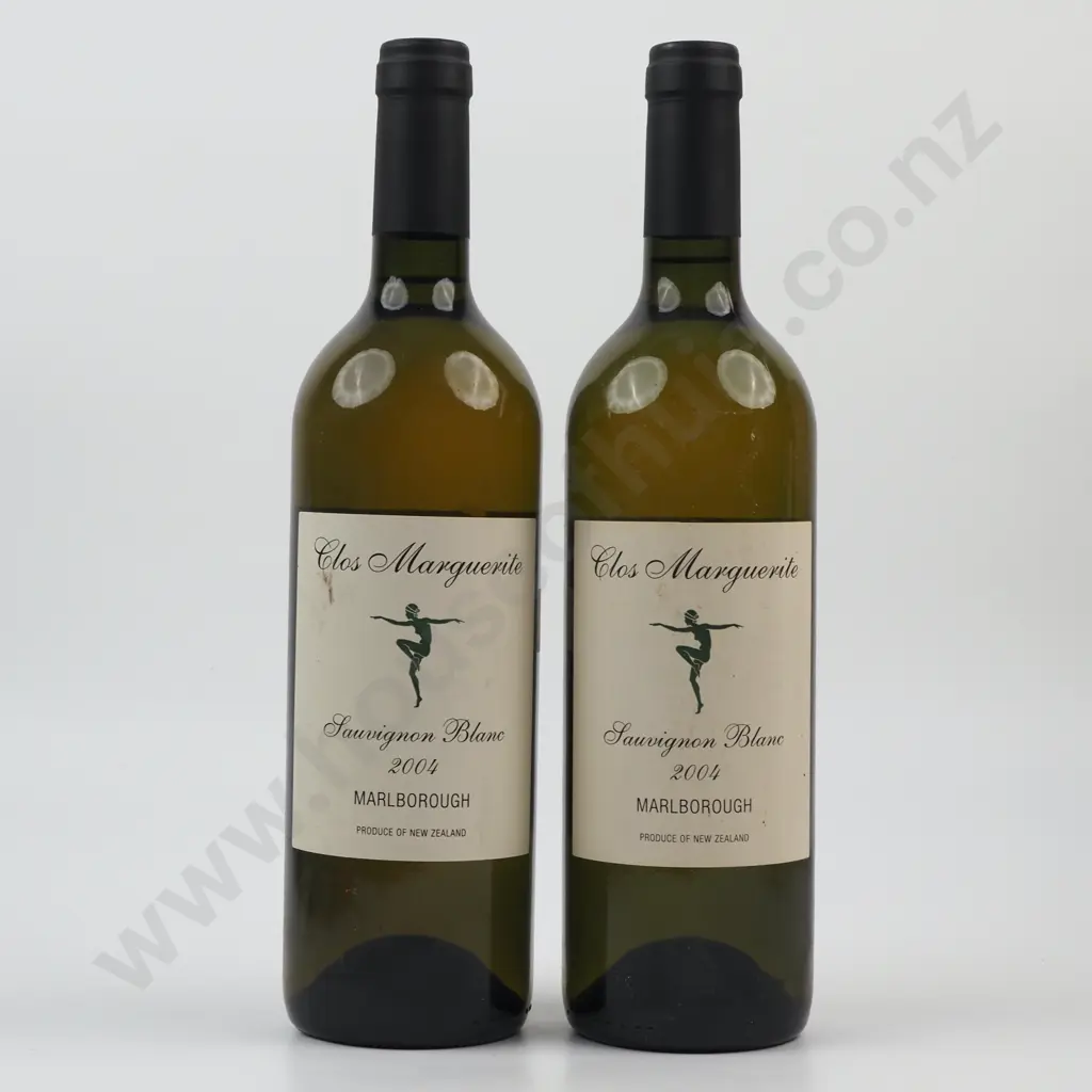 Two Bottles 2004 Clos Marguerite Sauvignon Blanc - Marlborough. Image 1++