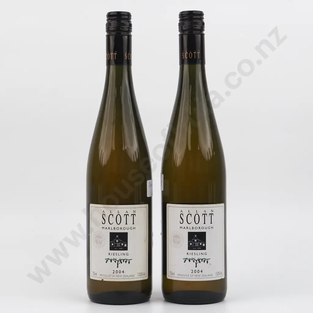 Two Bottles 2004 Allan Scott Riesling - Marlborough. Image 1++