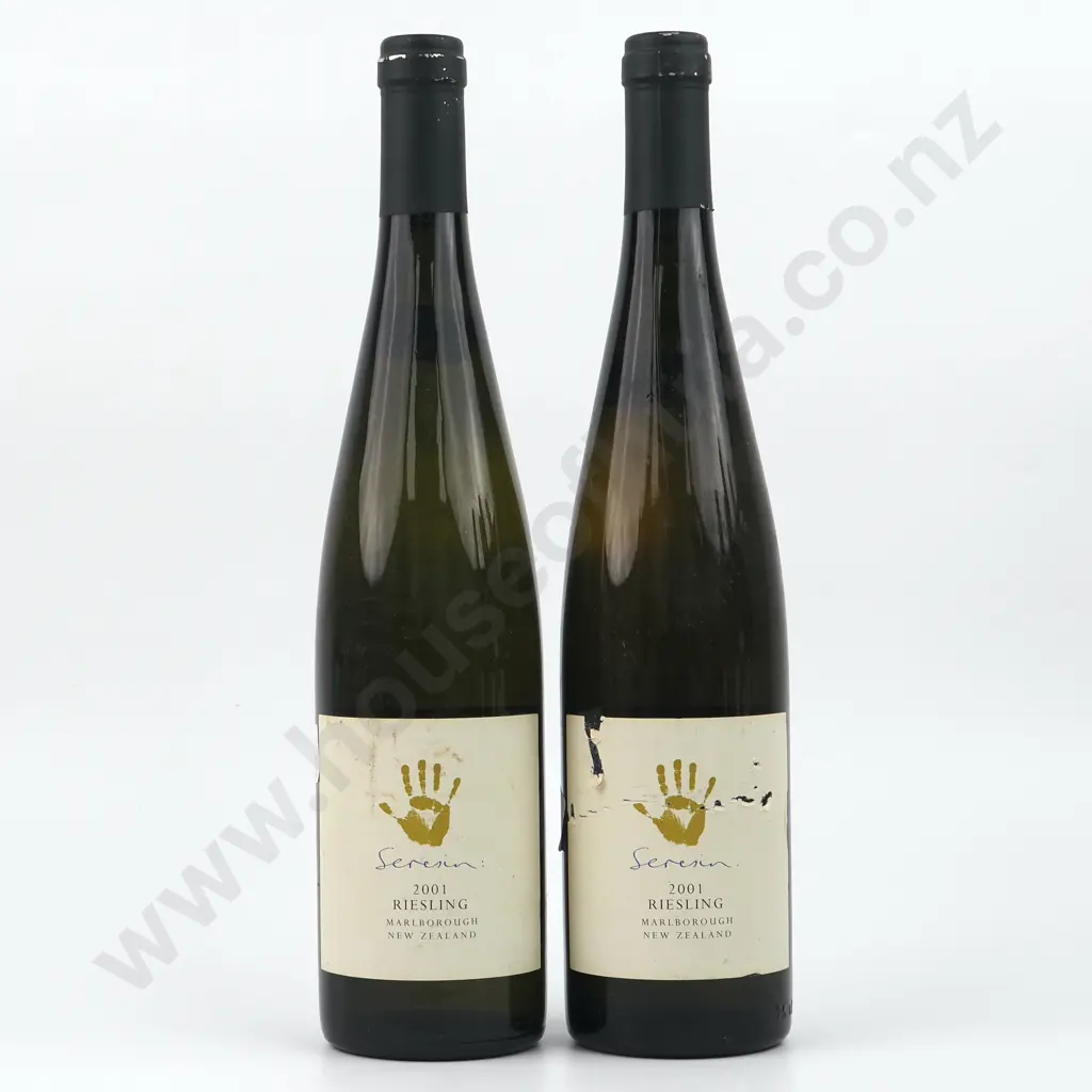 Two Bottles 2001 Seresin Riesling - Marlborough. Image 1++
