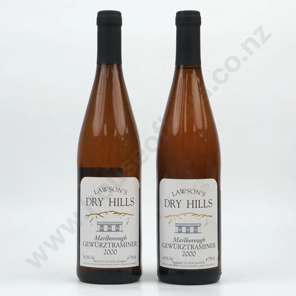 Two Bottles 2000 Lawson's Dry Hill Gewurtztraminer - Marlborough. Image 1++