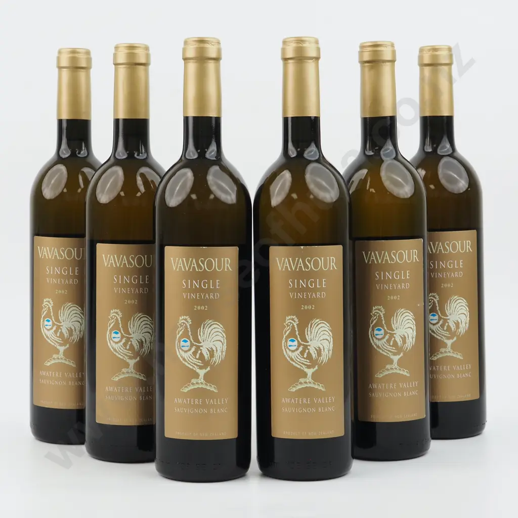 Box of Six 2002 Vavasour Single Vineyard Sauvignon Blanc - Awatere Valley Marlborough. Image 1++