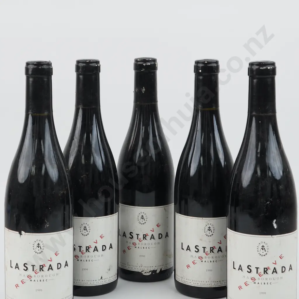 Five Bottles 1999 La Strada Malbec Reserve - Marlborough. Image 1++