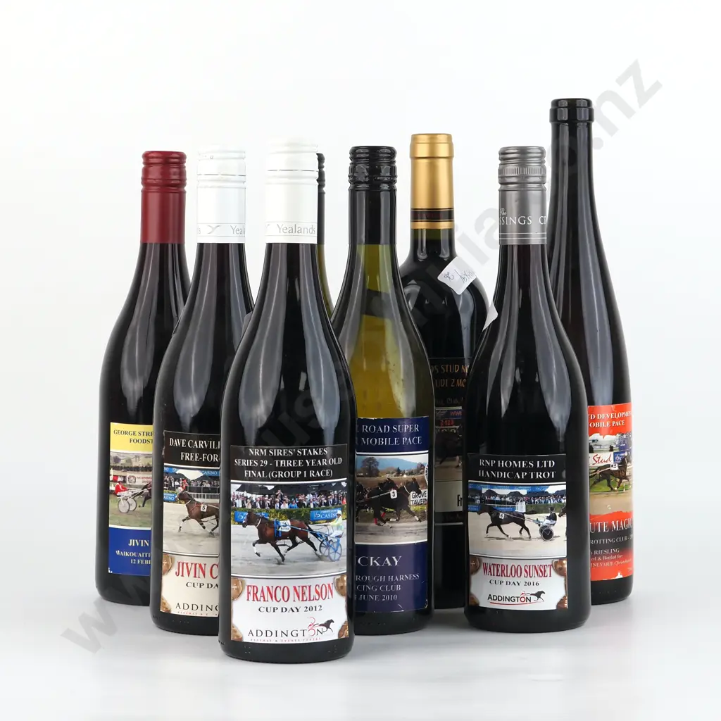 Eight Bottles of Assorted Racing Prize Wines. Image 1++