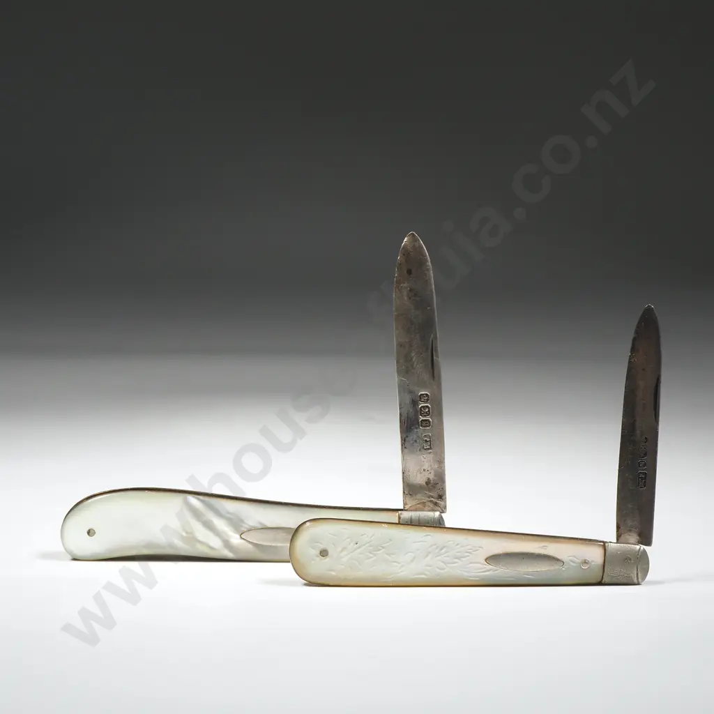 Two Sterling SIlver Pocket Knives  Image 1++
