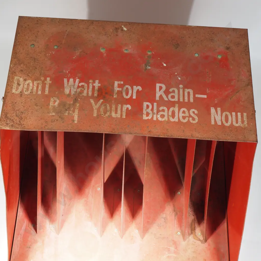 Vintage Red Metal Advertising/Storage Cabinet For Trico Brand Wiper Blades & Arms Image 1++