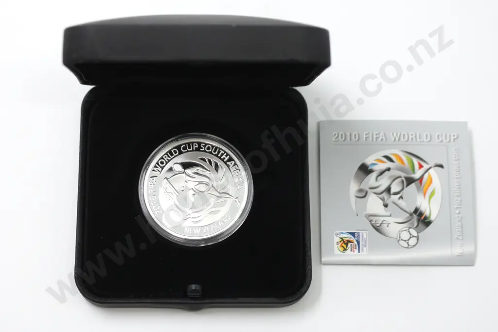 2010 FIFA World Cup one ounce .999 silver proof $1. Cased with C.O.A. C.V. $80 Image 1++