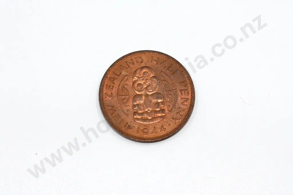 1944 halfpenny, almost uncirculated with full mint lustre. C.V. $45 Image 1++