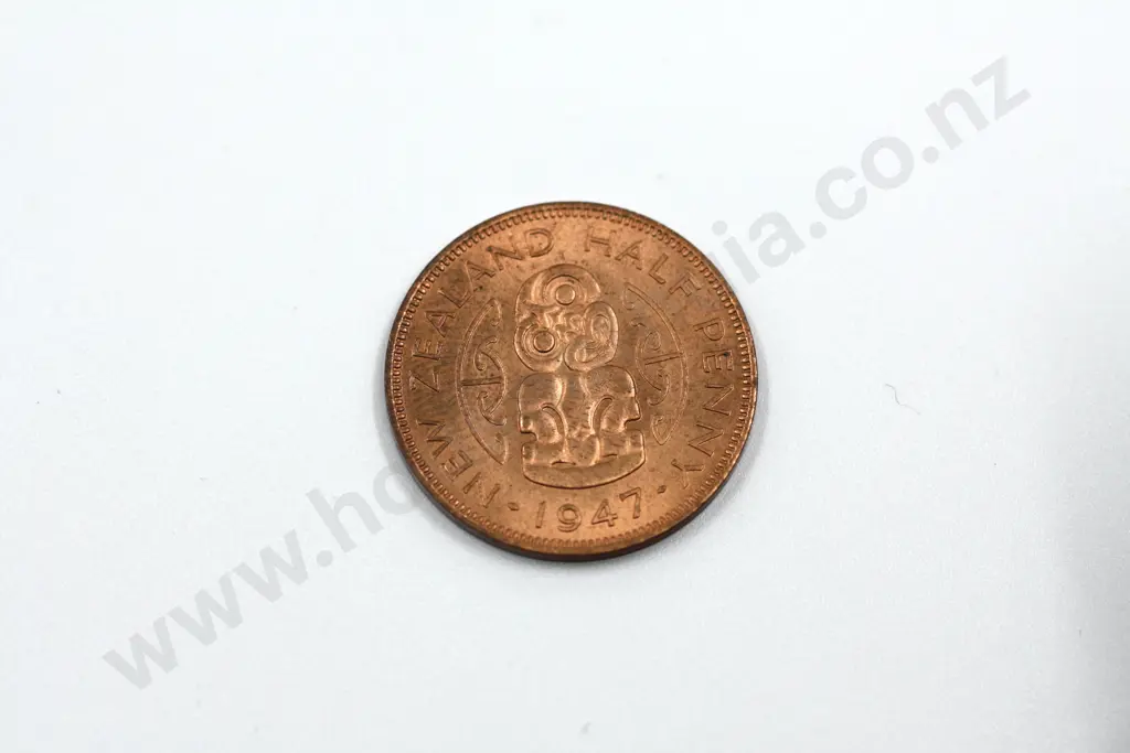 1947 halfpenny, brilliant uncirculated with full mint lustre. C.V. $50 Image 1++