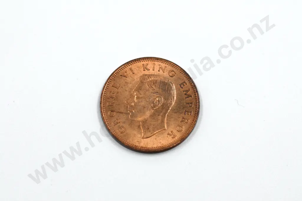 1947 halfpenny, brilliant uncirculated with full mint lustre. C.V. $50 Image 1++