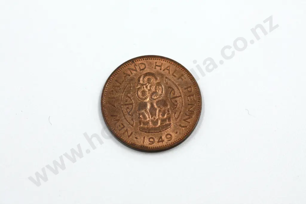 1949 halfpenny, brilliant uncirculated with full mint lustre. C.V. $100 Image 1++