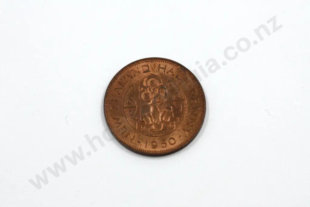1950 halfpenny, brilliant uncirculated with full mint lustre. C.V. $55 Image 1++