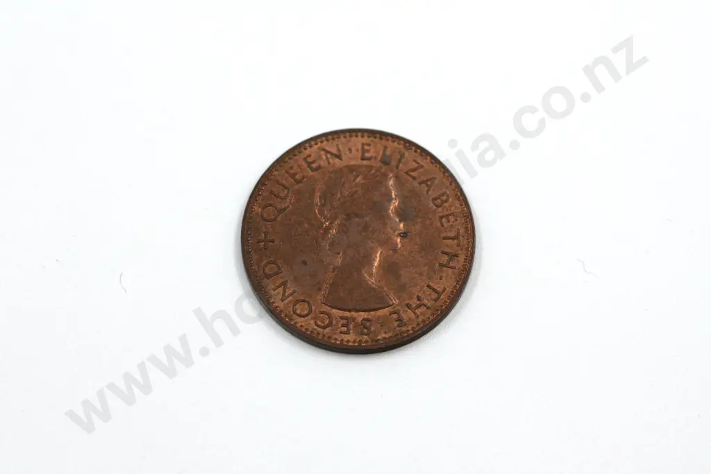 1954 halfpenny, almost uncirculated with full mint lustre. C.V. $200 Image 1++