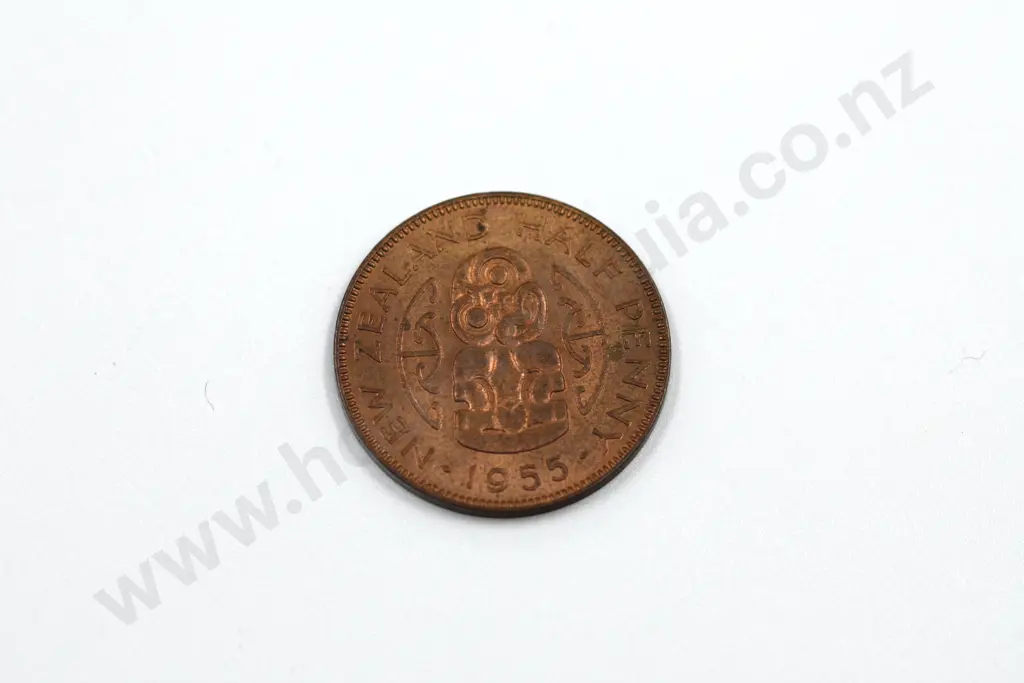 1955 halfpenny, brilliant uncirculated with full mint lustre. C.V. $400 Image 1++