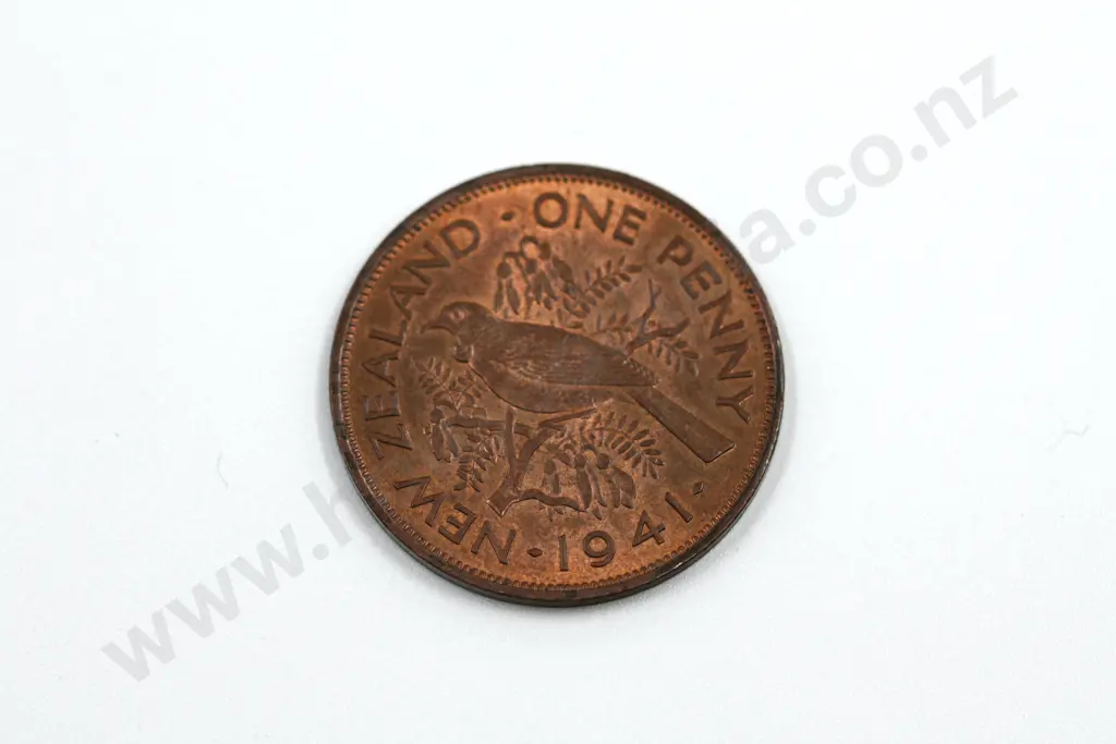 1941 one penny, uncirculated with full mint lustre. C.V. $200 Image 1++